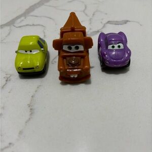 Disney Pixar Cars Mini Micro Drifters Roller Ball Racers Lot of 3